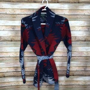 Ralph Lauren Hand Knit Cardigan Tribal Vintage